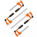 Jorgensen Medium Duty Steel Bar Clamp 4pc Set 2 X 150mm & 2 X 305mm