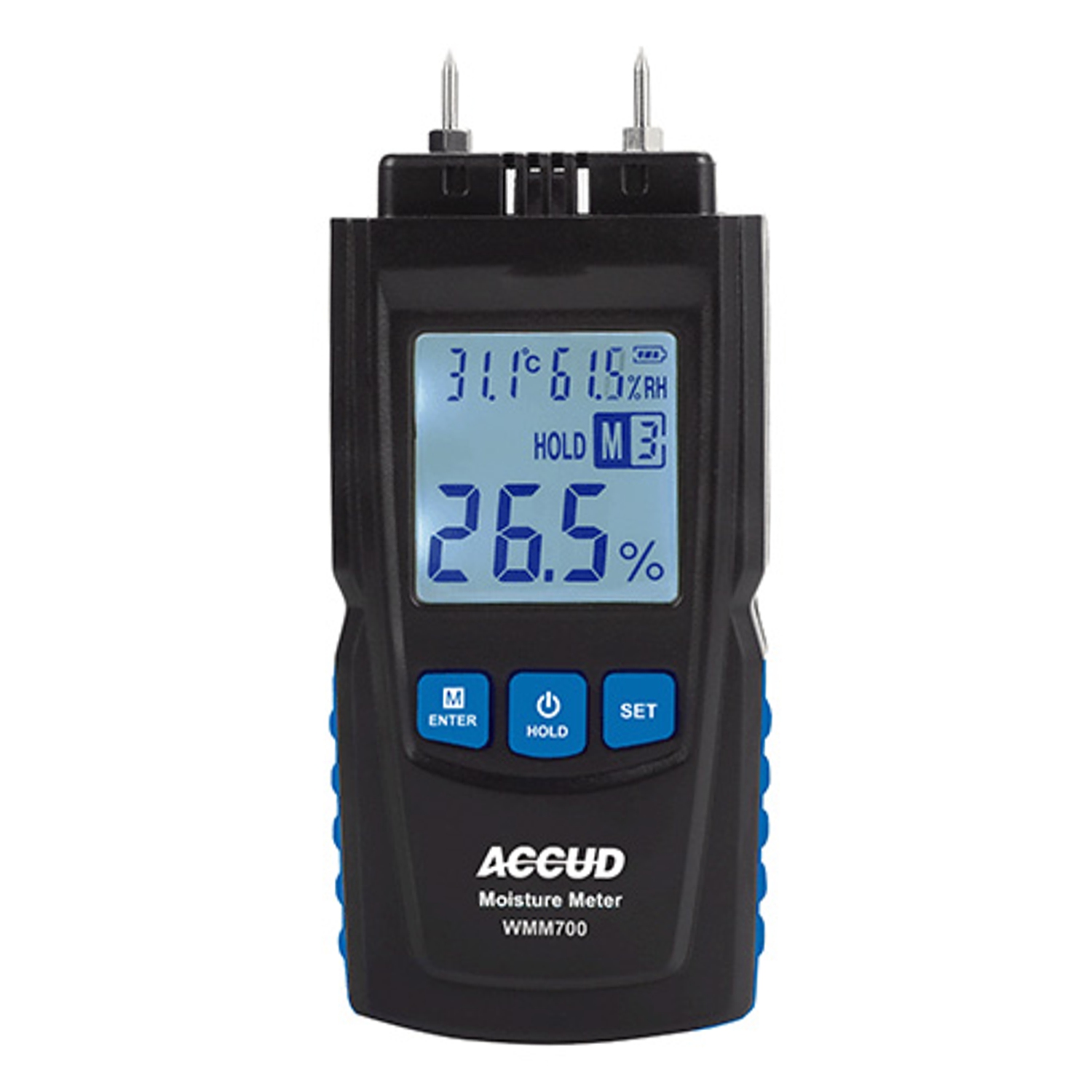 Wood Moisture Tester 0-40% Range 2% Accur 0.5% Res