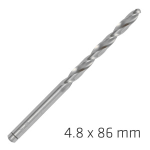 ALPEN Pro Hss 4.8mm Drill Din 338 Rn 135 Split Point Plastic Wallet (