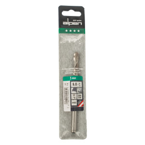 ALPEN Pro Hss 8mm Drill Din 338 Rn 135 Split Point Plastic Wallet