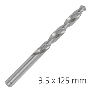 ALPEN Pro Hss 9.5mm Drill Din 338 Rn 135 Split Point Plastic Wallet