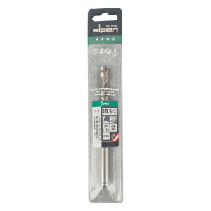 ALPEN Pro Hss 10.5mm Drill Din 338 Rn 135 Split Point Plastic Wallet
