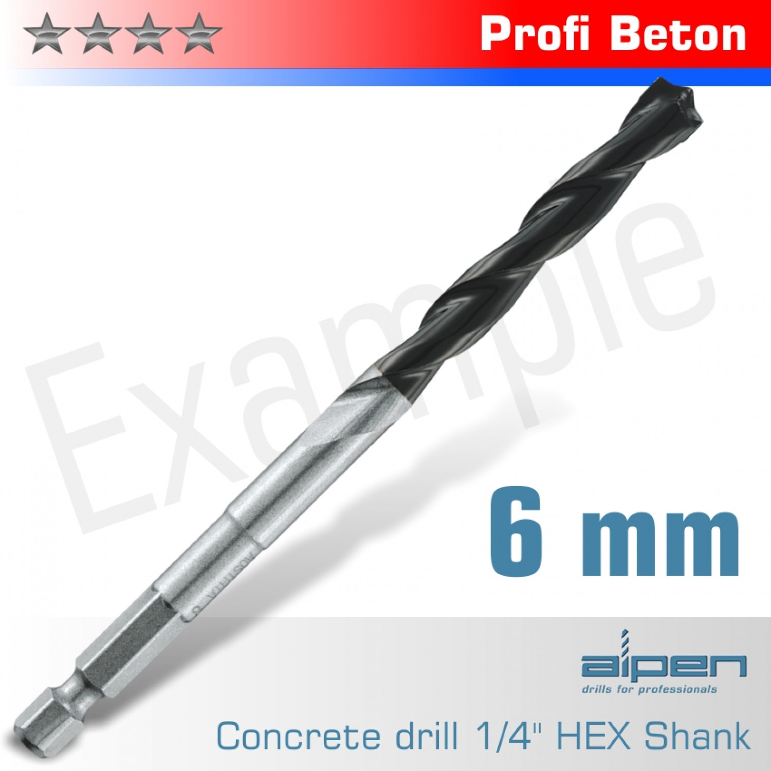 Concrete Profi Beton Drill Bit 6mm Hex Shank