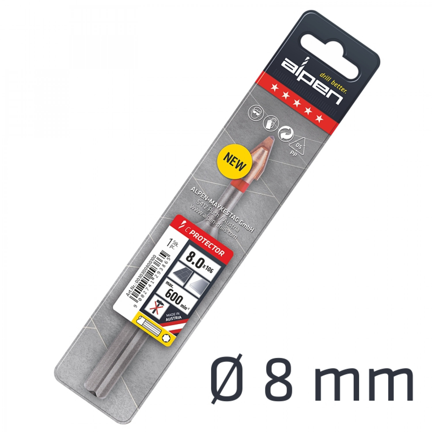 8.0mm Porcelain C Protector Drill Bit