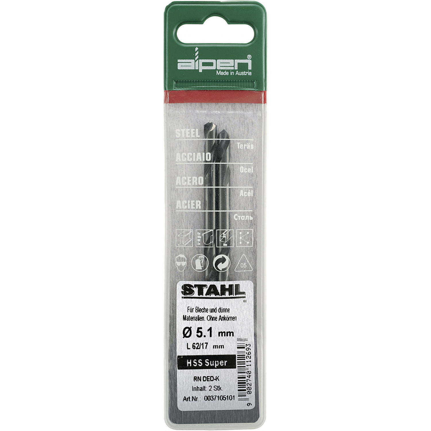 Hss Super Drill Bit Double Ended 3.2mm 2/pouch