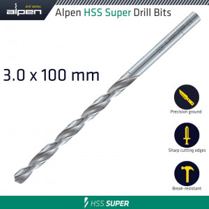 Hss Drill Bit Long 3 X 100mm Bulk