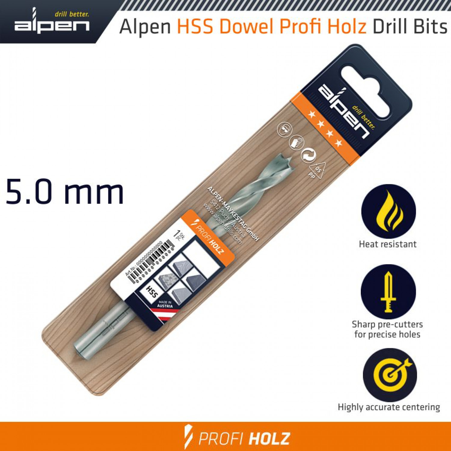 Wood Drill Bit Profi Hss 5mm