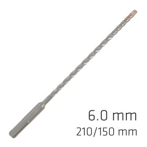 Force X 6.0 X 210/150 Sds-plus Rebar Drill Bit X4 Cutting Edges - Bulk