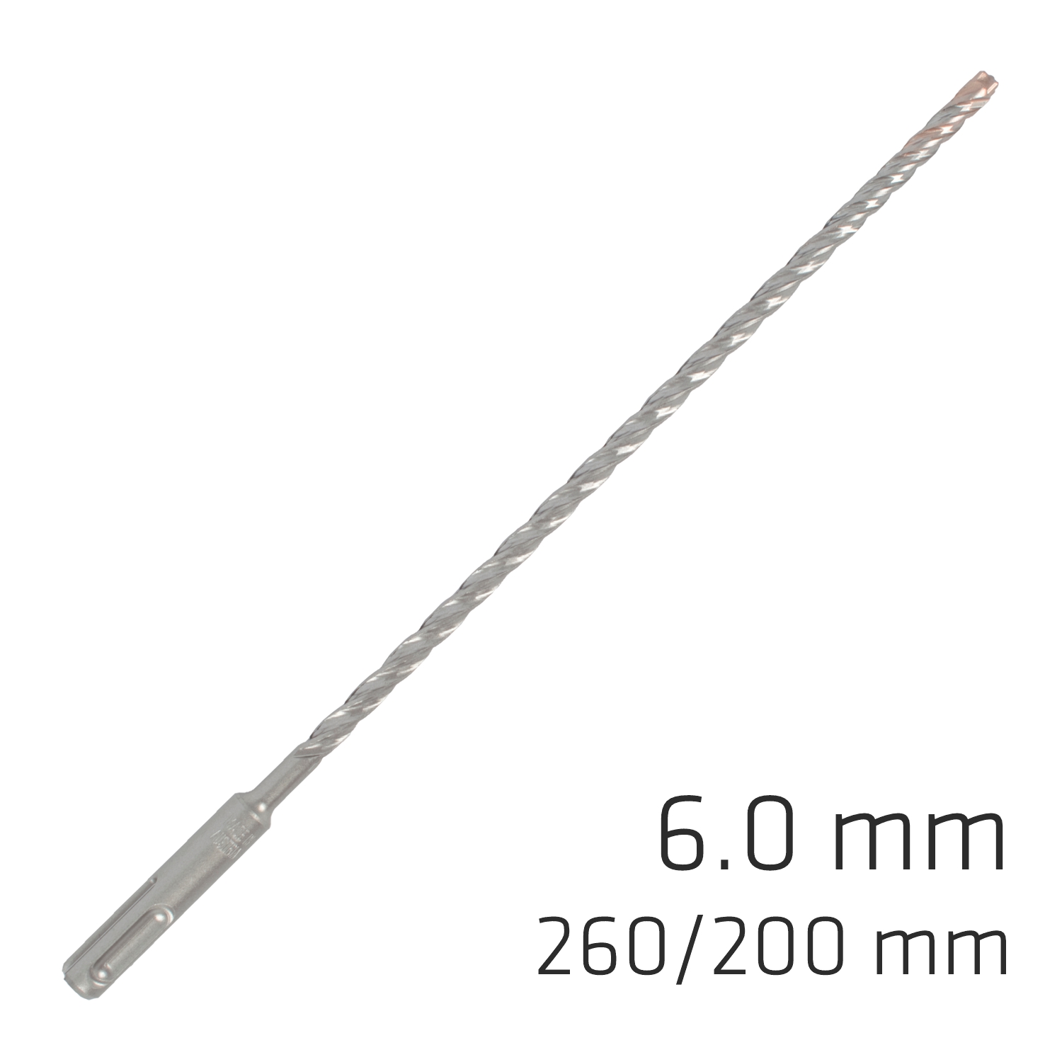 Force X 6.0 X 260/200 Sds-plus Rebar Drill Bit X4 Cutting Edges - Bulk
