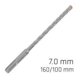 Force X 7.0 X 160/100 Sds-plus Rebar Drill Bit X4 Cutting Edges