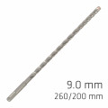 Force X 9.0 X 260/200 Sds-plus Rebar Drill Bit X4 Cutting Edges