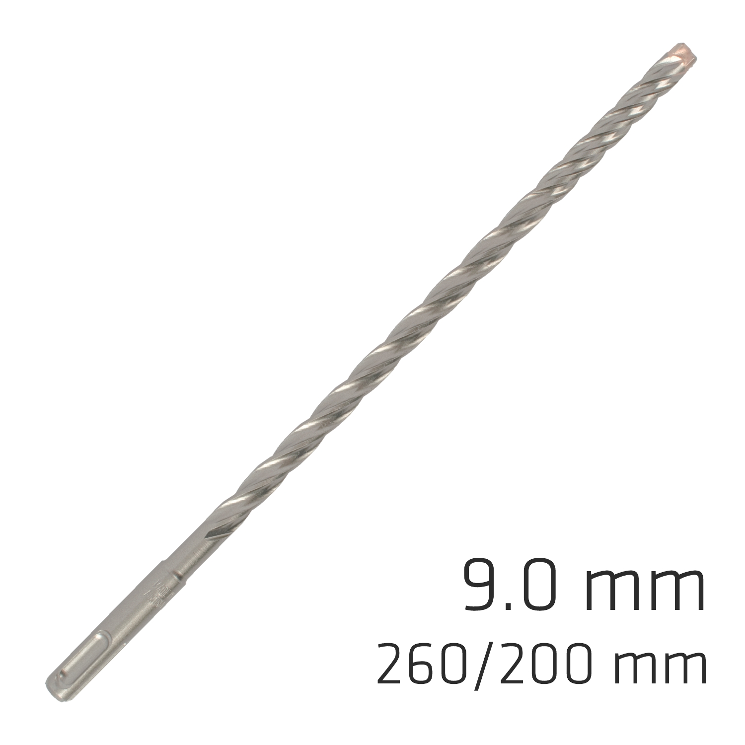 Force X 9.0 X 260/200 Sds-plus Rebar Drill Bit X4 Cutting Edges