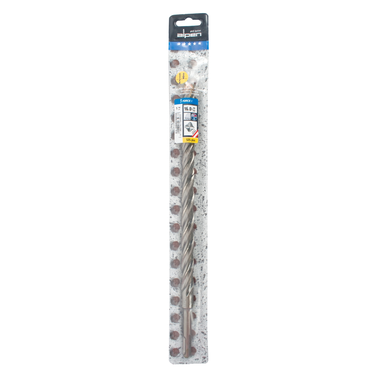 Force X 16.0 X 310/250 Sds-plus Rebar Drill Bit X4 Cutting Edges