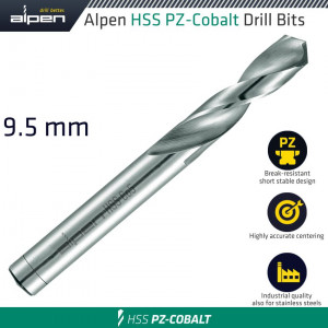 ALPEN Cobalt Drill Short Bulk 9.50mm