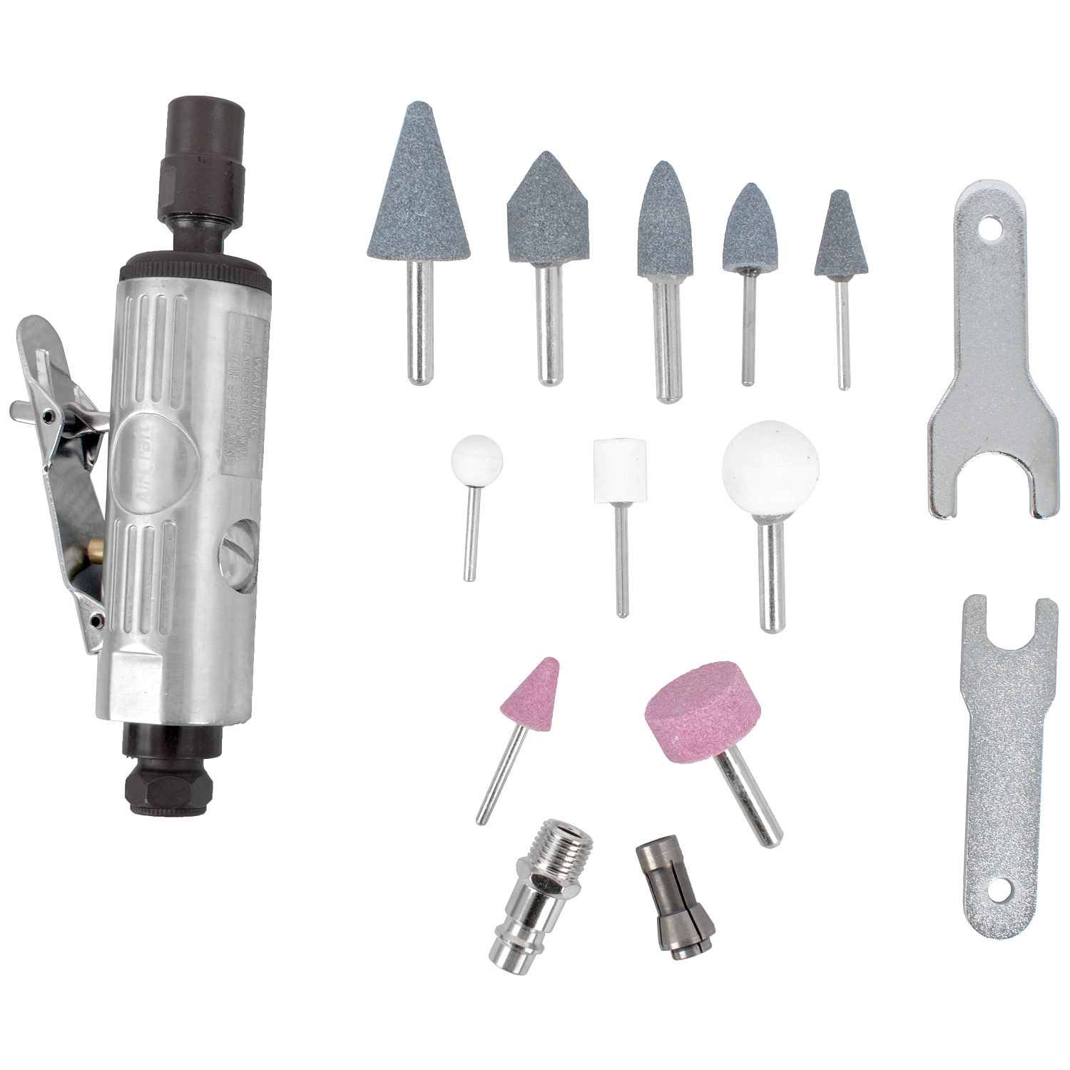 Air Die Grinder 6mm 14 Piece Kit Blow Mould Case