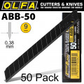 OLFA Blades Black X-sharp 50 Per Pack Ultra Sharp 9mm