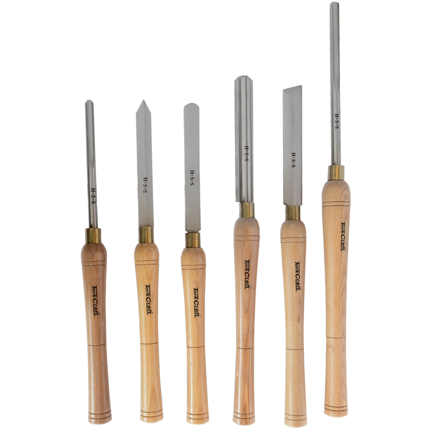 Chisel Set Wood Turning Hss 6 Piece Wooden Case