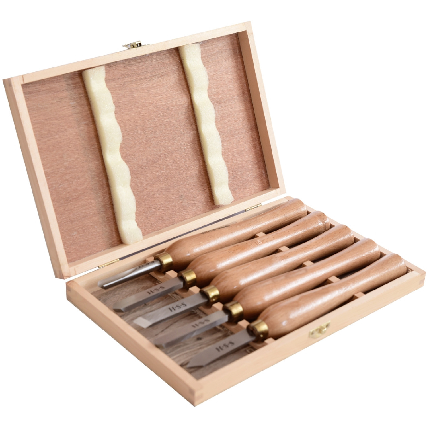 Chisel Set Wood Turning 270mm Hss 5 Piece Wood Case