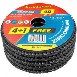 Flap Disc Zirconium 115mm 40 Grit Flat 4+1 Free