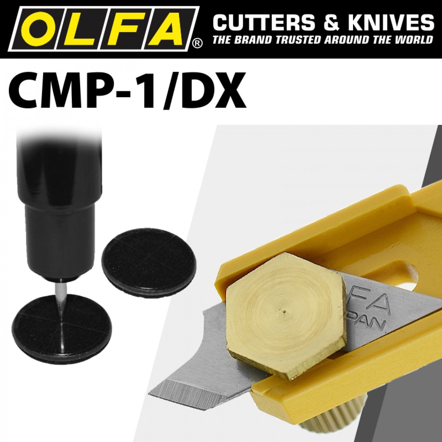 OLFA Compass Cutter With Ratchet & 10 Spare Blades