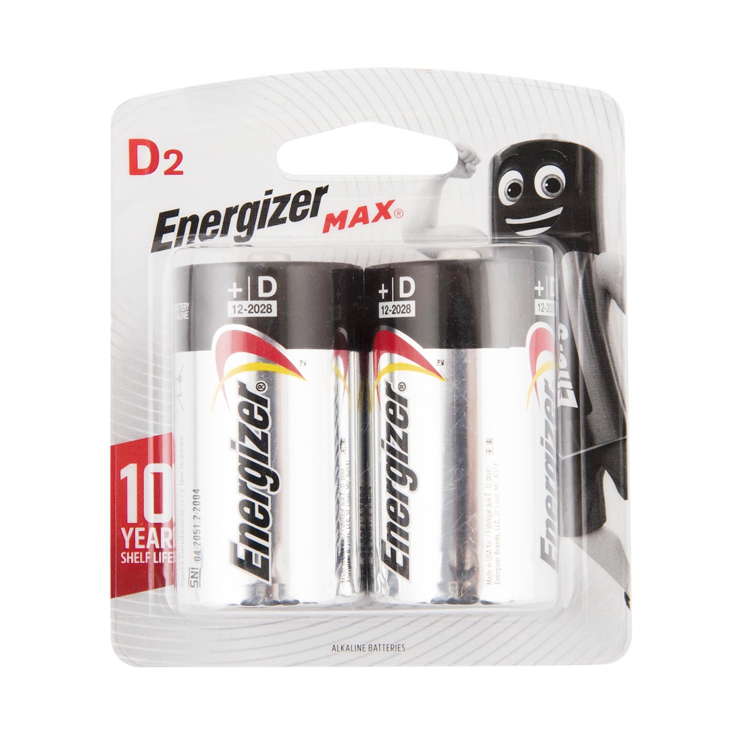 Max D Battery-2pack (moq6) ENERGIZER