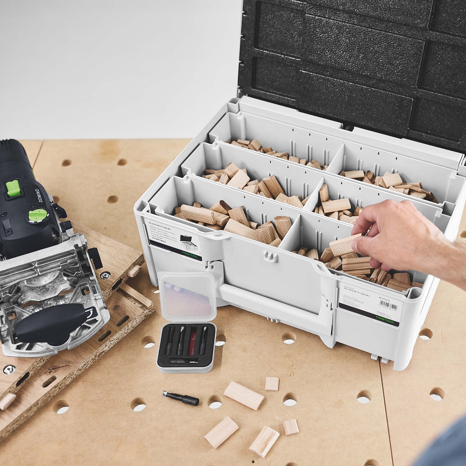FESTOOL Ds 4/5/6/8/10 1060 Bu Beech Domino Assortment Set In Systainer&sup3;