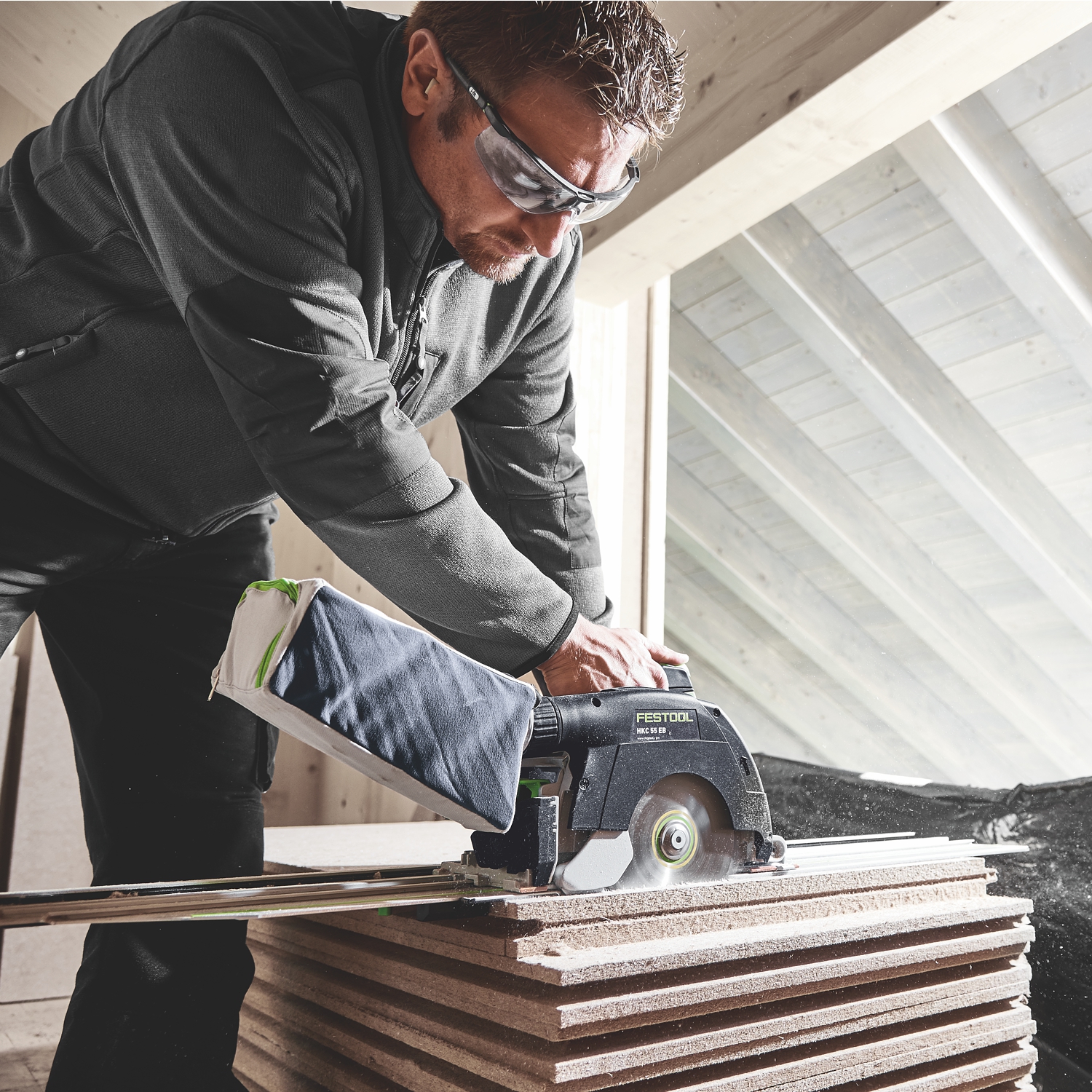 FESTOOL Hkc 55 5,0 Ebi-plus-sca Cordless Circular Saw - Sca 16 Rapid Charger