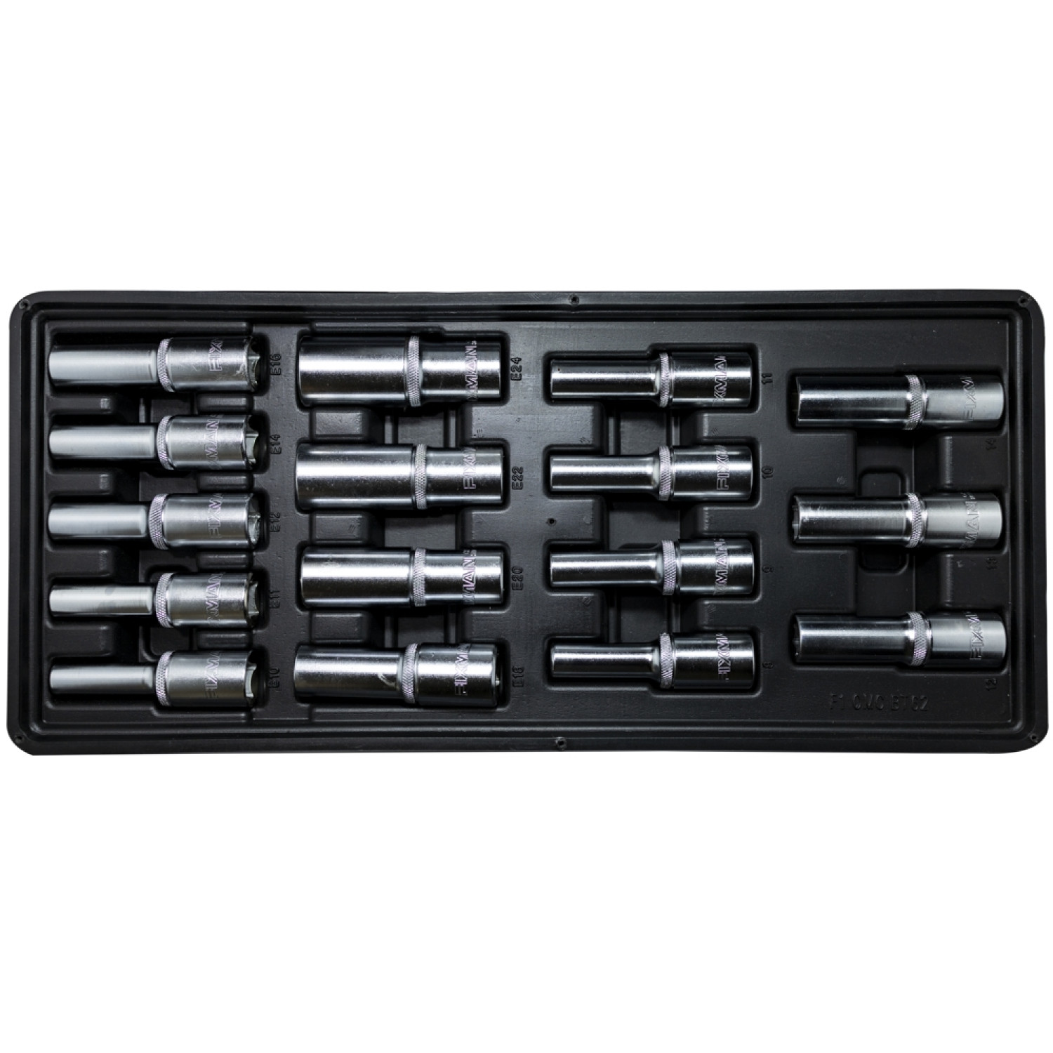 FIXMAN 16-pc 1/2' Dr.deep Sockets