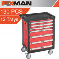 FIXMAN 7 Drawer Ind. Roller Cabinet On Castors With 130pc Of Stock