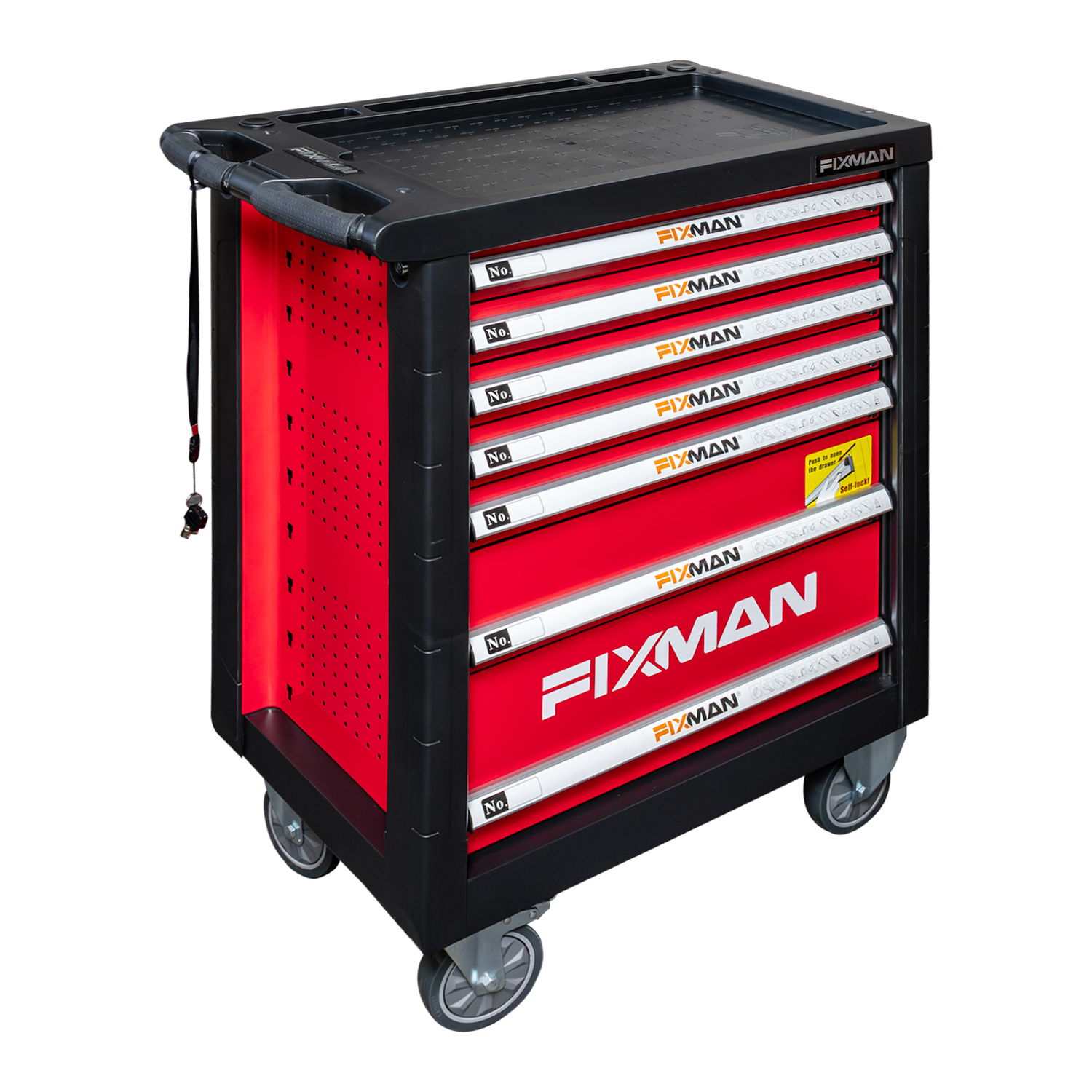 FIXMAN Empty 7 Drawer Roller Cabinet On Castors 766mm X 465mm X 958mm