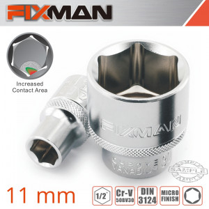 FIXMAN 1/2' Drive Hex Socket 11mm X 21.8mm