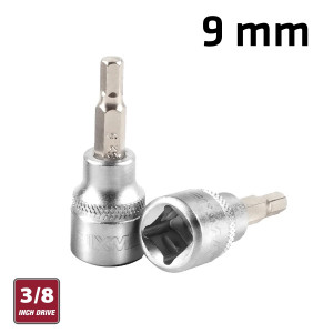 FIXMAN 3/8' Dr.bit Socket 9mm Hex Allen H9