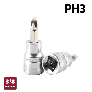 FIXMAN 3/8' Dr.bit Socket Ph3 Phillips Screwdriver Bit
