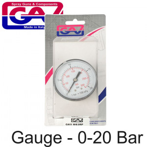 Pressure Gauge 0-20bar1/4rear 63mm D6314r20 Packaged