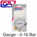 Pressure Gauge 0-16bar 1/4lower63mm Packaged