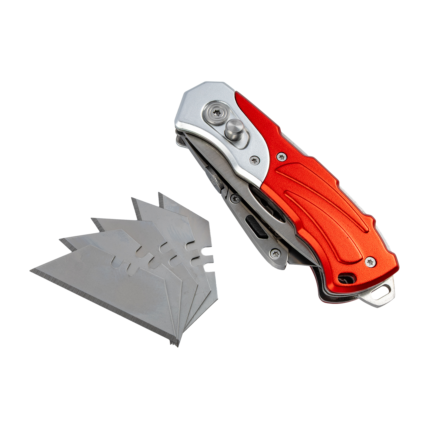 Knife Utility S/steel Blades Foldable With 5 Spare Blades