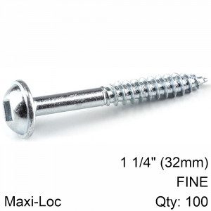 KREG Zinc Pocket Hole Screws 32mm 1.25' #7 Fine Thread Mx Loc 100ct