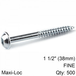 KREG Zinc Pocket Hole Screws 38mm 1.50' #7 Fine Thread Mx Loc 500ct