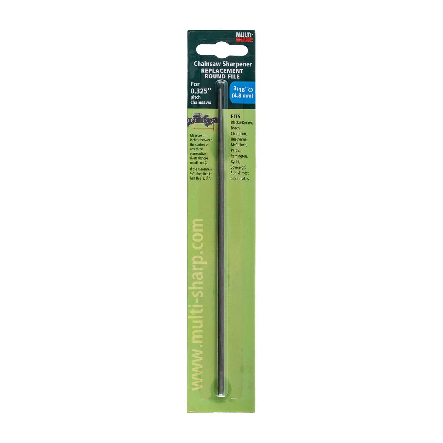 Replacement Rould File 3/16' For Ms1701e Chainsaw Sharpener