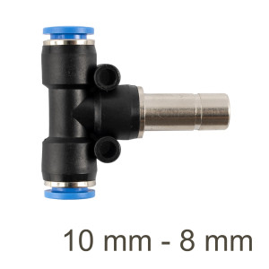 Red. Insert T-joint Pu 10mm - 8mm