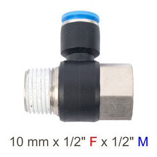 Pu Hose Fitting Tee 10mm X 1/2