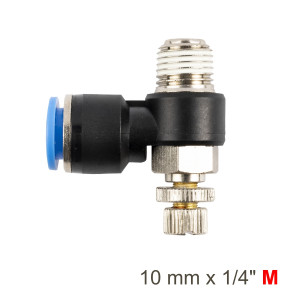 Flow Control Swiv. Elbow Pu 10mm X 1/4' M
