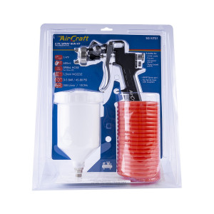 Grav Feed Spray Gun 1.5mm Nozzle With 5m Spiral Hose