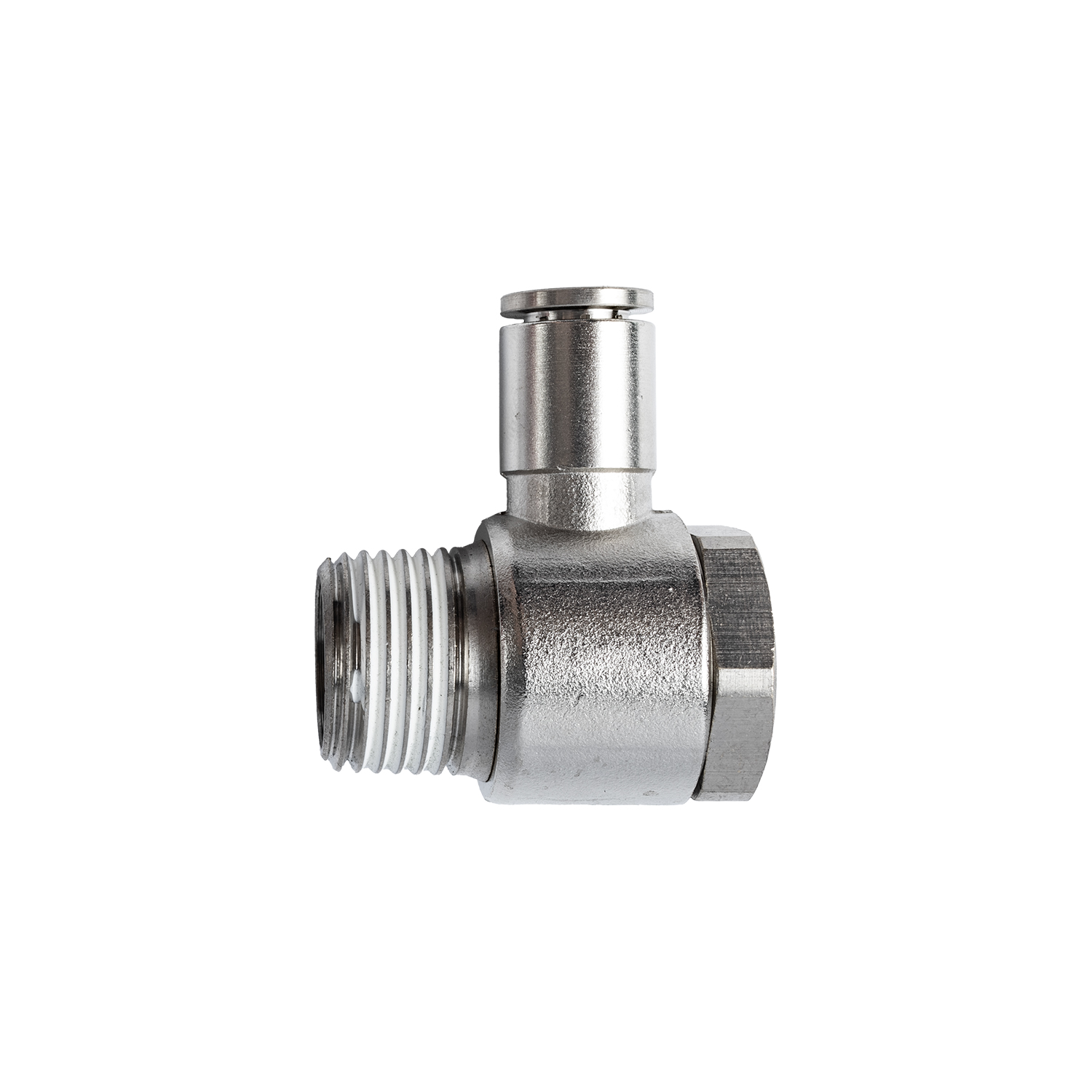 Metal Swiv. Elbow 8mm X 1/2' M