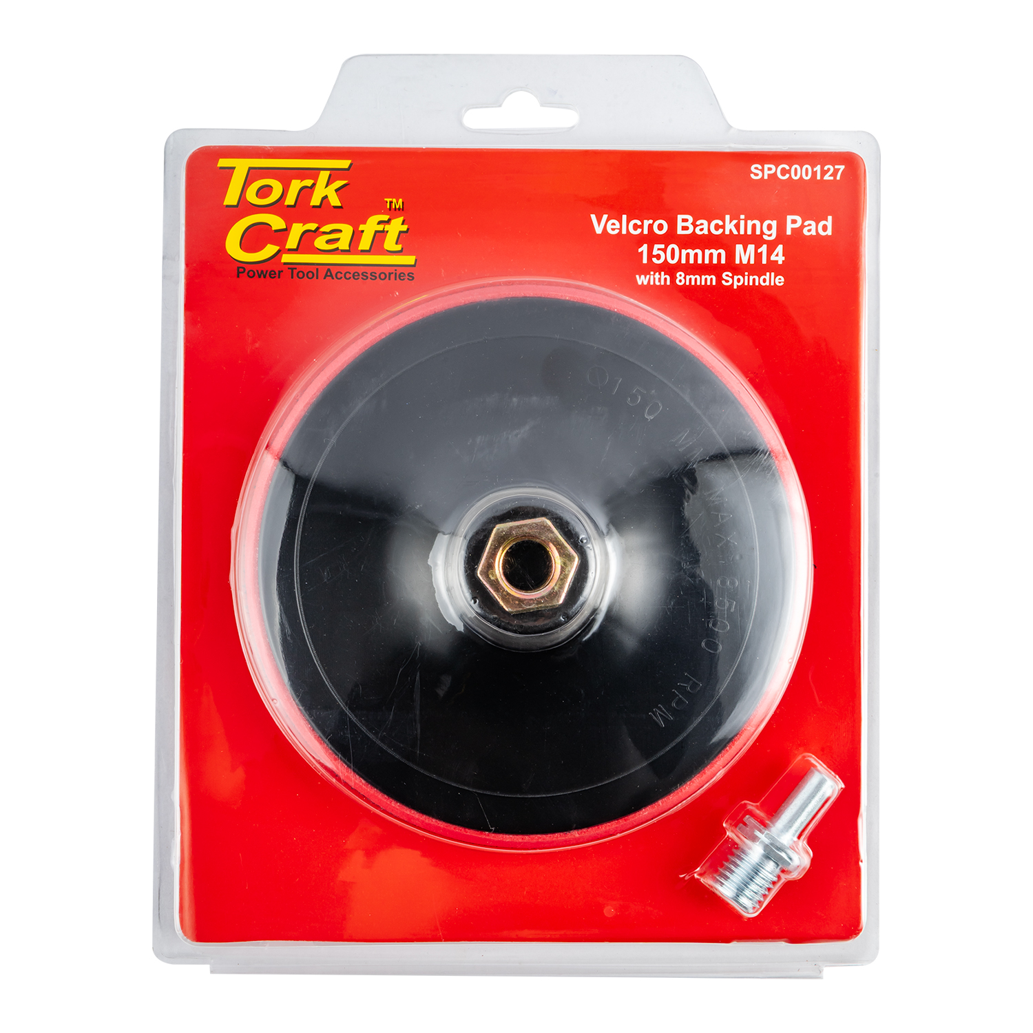 Backing Pad Hook And Loop 150mm X M14 With 8mm Spindle