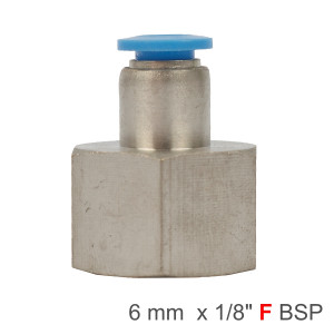 Pu Hose Fitting Straight Stud 6mm-1/8 F