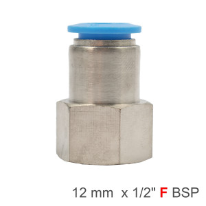 Pu Hose Fitting Straight Stud 12mm-1/2 F