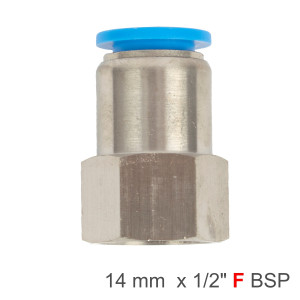 Pu Hose Fitting Straight Stud 14mm-1/2 F