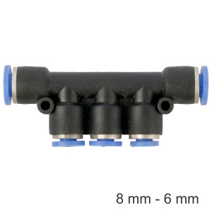 Pu Hose Fitting Manifold 8mm-6mm