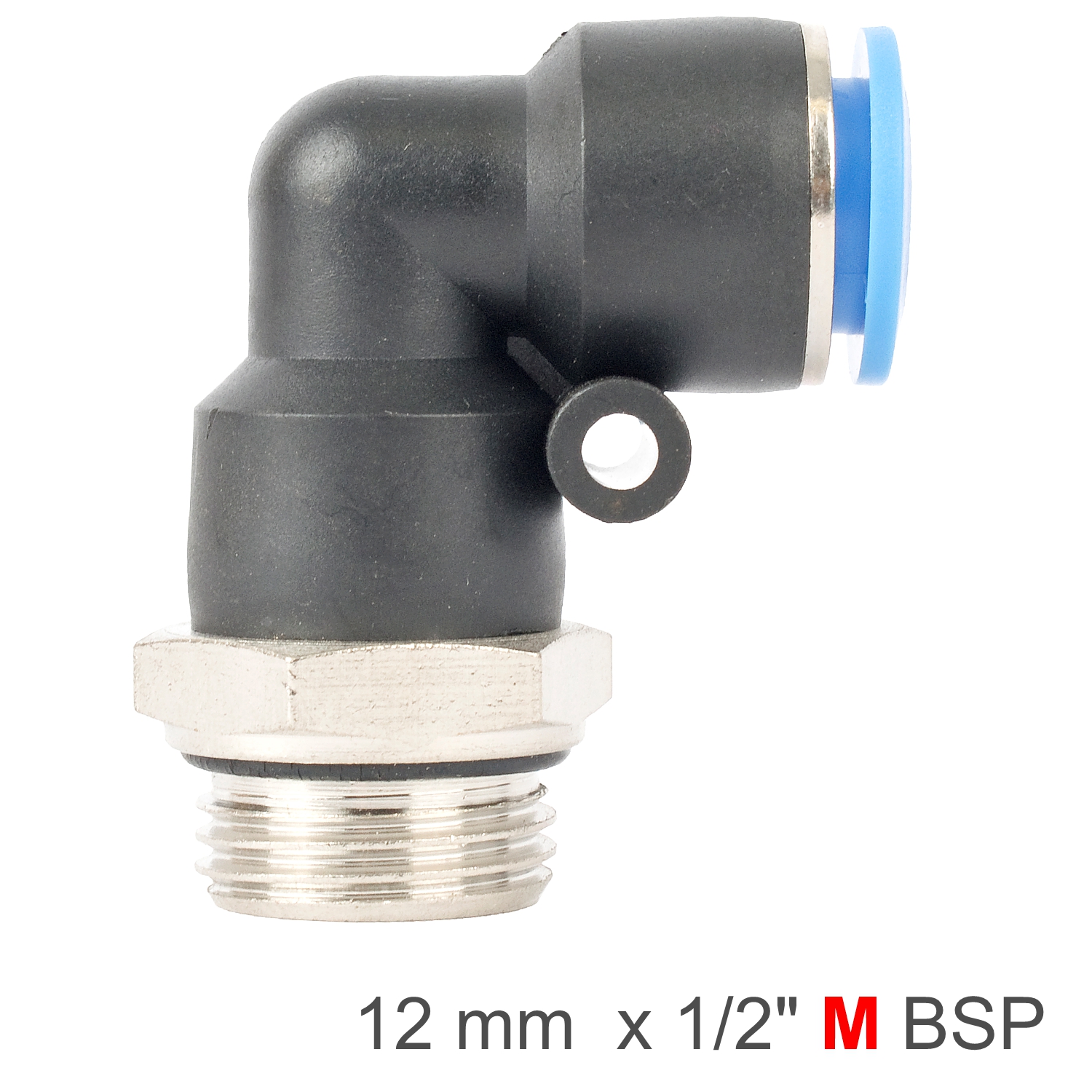Elbow W/o-ring 12mm-1/2 M Pu Hose Fitting